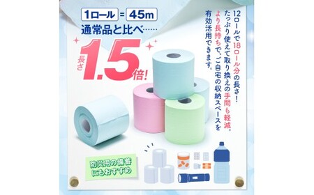 【2026年4月発送】トイレットペーパー ﾀﾞﾌﾞﾙ 1.5倍巻き ﾌﾞﾙｰﾍﾞﾘｰ 沼津 トイレット