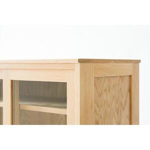 旭川家具 MUKU工房オリジナル ムク ダイニングキャビネット ナラ 【 国産 無垢 インテリア 木製 ナチュラル キャビネット 食器棚 キッチンボード 収納 キッチン ダイニング 北海道 】_03231