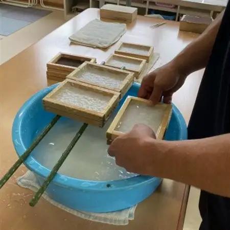 【障がい福祉事業のために】手すきちぎり絵はがき　絵柄おまかせ　15枚セット【1315745】