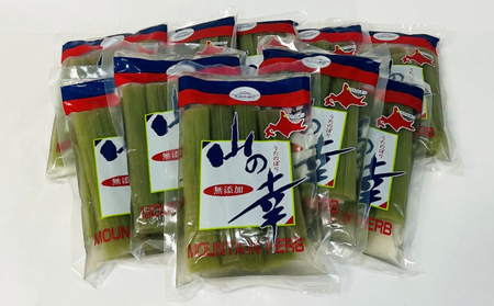 うたのぼりのフキ水煮150g×10【オホーツク枝幸】【 フキ 山菜 野菜 惣菜 加工品 北海道 オホーツク 枝幸 】