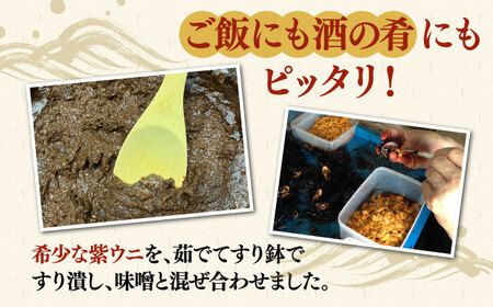 【数量限定】 うにみそ 50g×2本 《壱岐市》【鈴の海庭】 ウニ 雲丹 ウニ味噌 海産物  紫ウニ 珍味 おつまみ ご飯のお供 がぜみそ [JFV003]