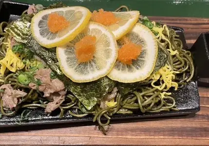 ラー麦使用！八女茶の茶そば 太麺 風味豊か 挽きたて 茹でる 焼きそば 瓦そば アレンジレシピ 福岡県 八女市 027-005
