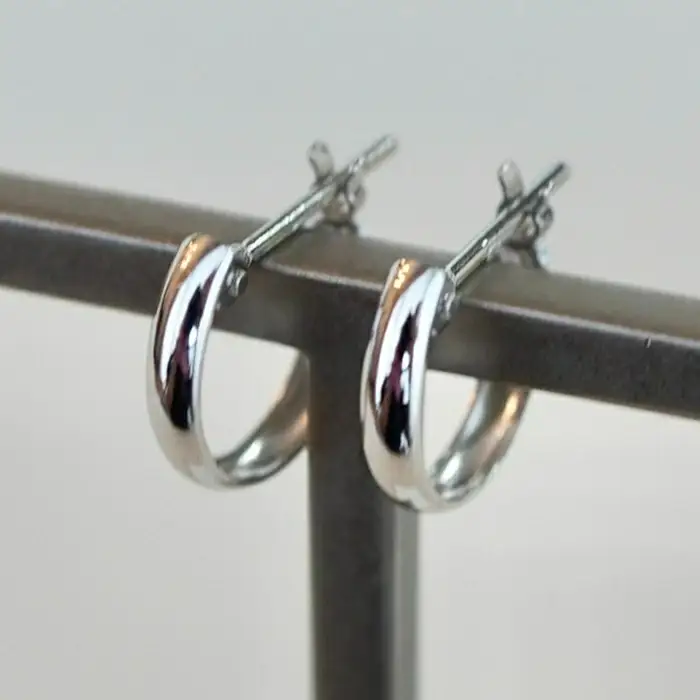 Pt900 プラチナ 地金 フープピアス(直径10mm) 保証書付 KO-0011 SWAD005