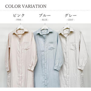 播州織レディース ワンピース RP003【ブルー・Mサイズ】「You are already perfect?」（66-21）