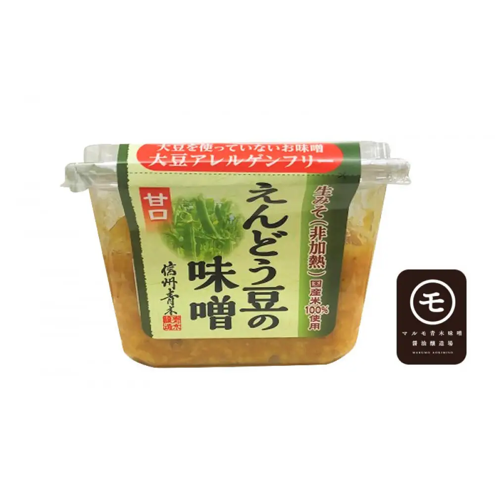 アレルゲンフリー！えんどう豆の味噌　300g×6個 調味料 和食 日本食 みそ汁 味付け 生みそ 食卓 できたての風味 酵母 酵素 | えんどう豆のみそ アレルゲンフリー 生みそ 酵母