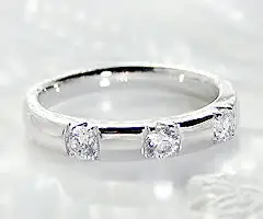 指輪 天然 ダイヤモンド 0.3ct 3粒 SIクラス【pt950】r-100（KRP）N67-1411