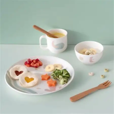 【NIKKO】子供食器　はじめて3点セット「リントゥ」《ニッコー食器》(8090-KS03)_雑貨・日用品 ベビー用品    雑貨・日用品 皿・椀 食器 _【1381387】