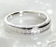 指輪 天然 ダイヤモンド 0.26ct SIクラス【pt950】r-104（KRP）N78-1410