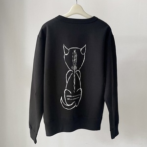 CAT SWEATSHIRT【LLサイズ／BLACK】 [h125]