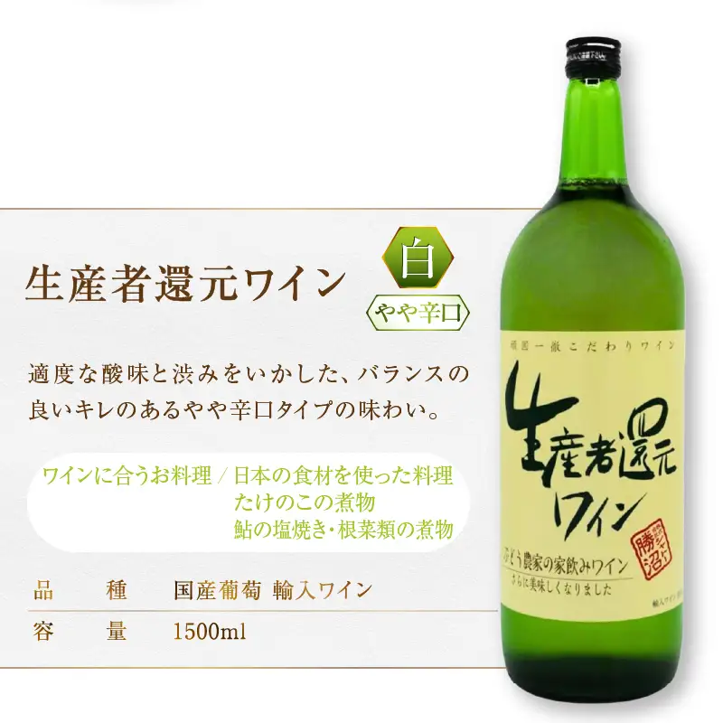 ワイン シャトー勝沼が贈る『生産者還元ワイン』赤白2本セット（MG）B11-470