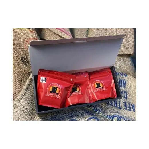 自家焙煎珈琲豆 SAKURA BLEND (シティロースト) 100g×3袋【粉でお届け】｜SAKURA黒猫堂 珈琲 コーヒー 焙煎 コーヒー豆 