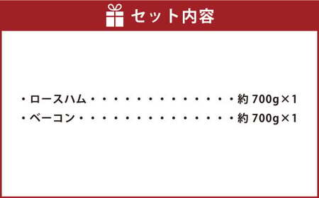 天草の塩で作ったロースハムとベーコン 計約1.4kg