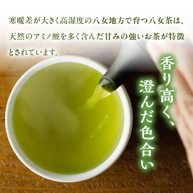古賀製茶本舗　奥八女の「薫」八媛みどり　煎茶　300g 八女茶 お茶 煎茶 茶 八女 高級茶 072-034