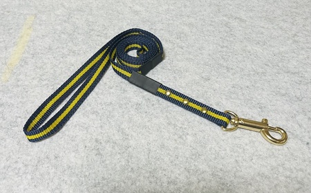 チワワ用カラー（首輪）＆リード(カラー：紺・黄・紺)【001-014】