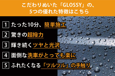 ガラスコーティング剤 自動車用 (200mlx3セット) KIRAPI-CAR GLOSSY マイクロファイバークロス付 説明書 カーコーティング剤 洗車 洗車用品 洗車グッズ 自動車 車
