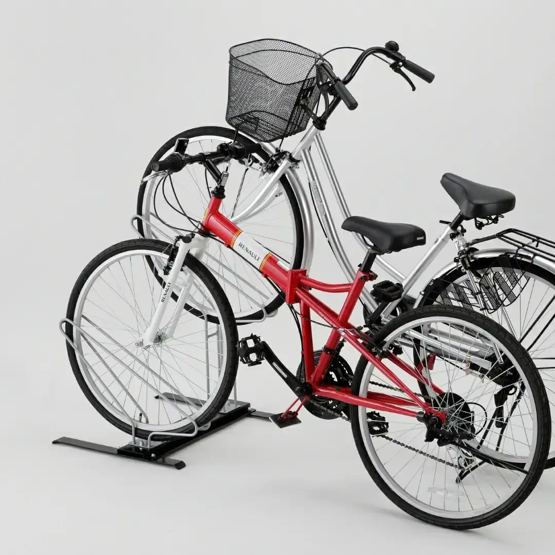 サイクルスタンド 2台用 自転車スタンド タイヤ幅5.8cmまで対応 燕三条製 【037S021】