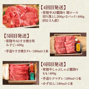 6ヶ月 定期便 常陸牛 Bコース 肉のイイジマ（DU-108）