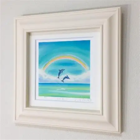 栗乃木ハルミ版画額装品「虹2」【1242868】