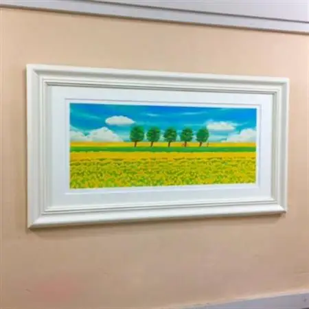 栗乃木ハルミ版画額装品「菜の花と風」【1258800】