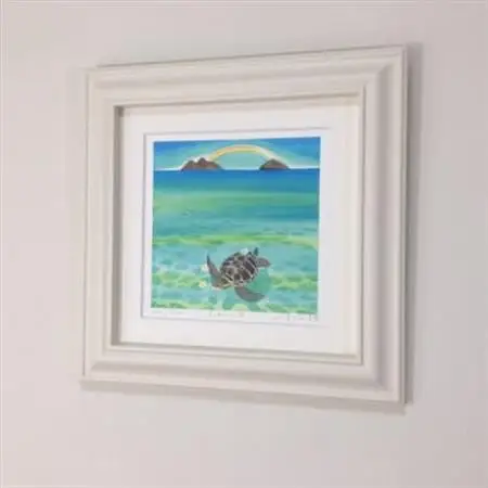栗乃木ハルミ版画額装品「honu3」【1334232】