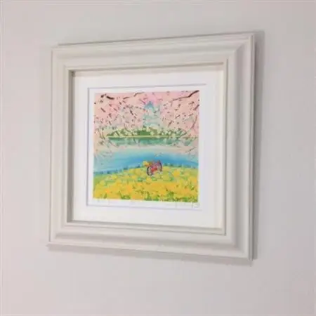 栗乃木ハルミ版画額装品「春うらら」【1334249】