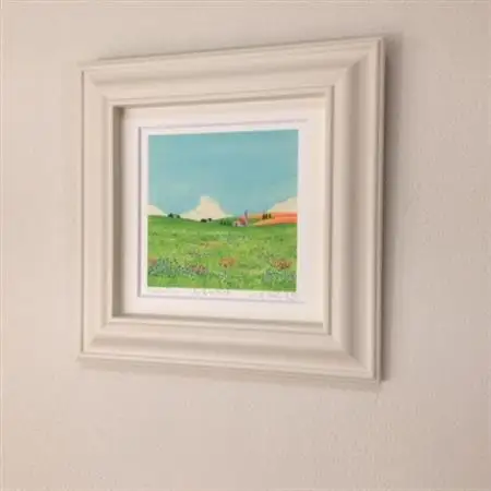 栗乃木ハルミ版画額装品「初夏の高原」【1334311】