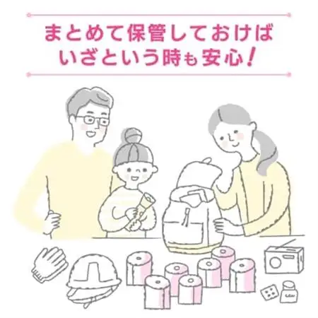 ながーくつかえる トイレットペーパー(ダブル)12ロール×6パック 計72ロール【配送不可地域：離島・沖縄県】【1420760】