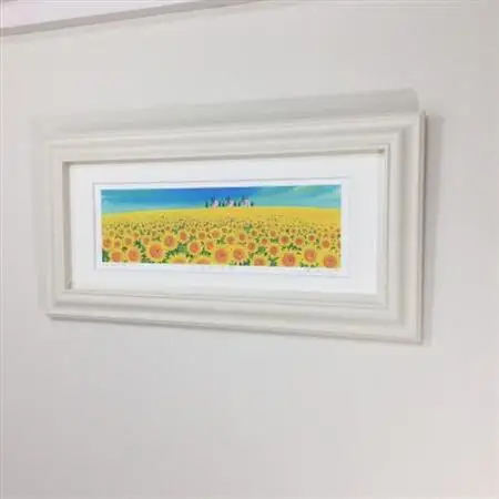 栗乃木ハルミ版画額装品「ひまわり4」【1423303】