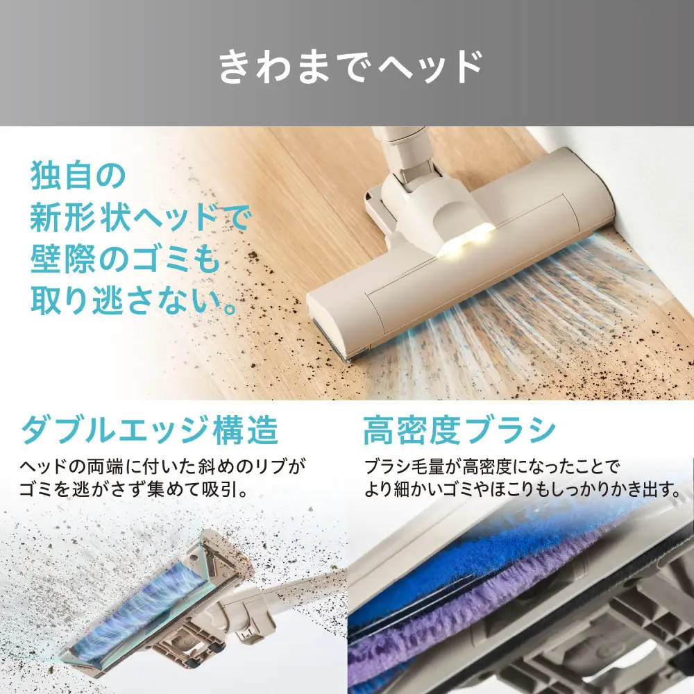 ☆リニューアル☆充電式サイクロンスティッククリーナー SCD-124P-H