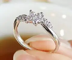 指輪 天然 ダイヤモンド 0.3ct 10石 フラワー SIクラス【pt950】r-135（KRP）M48-1410