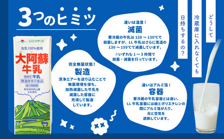 大阿蘇牛乳 1L×12本 合計12L らくのうマザーズ  常温保存 成分無調整牛乳 生乳100%使用 乳飲料 乳性飲料 ロングライフ 長期保存 送料無料