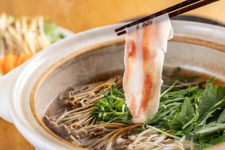 SF01　さんさん豚ロースしゃぶしゃぶセット ／(400g×2パック入) // 長野県産豚肉 南信州 ポーク ロース しゃぶしゃぶ バークシャー種 安全 安心 冷凍