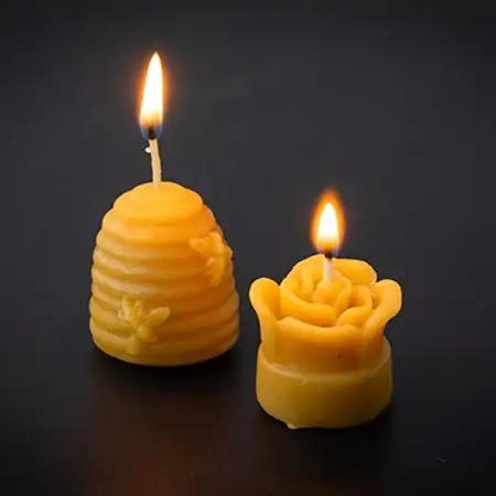 【ギフトセット】純粋はちみつ×蜜ろうキャンドル(巣箱とバラのキャンドル)_雑貨     調味料 はちみつ  ハチミツ 蜂蜜_【1485319】