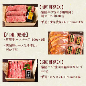 12ヶ月 定期便 肉 常陸牛 Bコース  肉のイイジマ（DU-112）