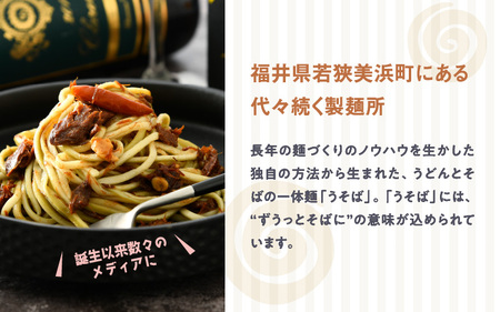若狭 うそば バラエティセット 3食分 × 3種類 表はうどん 裏は蕎麦の一体麺！【母の日 父の日 プレゼント お祝い 引き出物 お返し ギフト ハレの日 子供の日 お礼 敬老の日 引越し 七夕 年越し お中元 お歳暮】 [m04-a008]