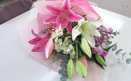 母の日 ギフト用 ユリ ミックス 花束（合計15～20輪） 植物 フラワー 花 F23R-788