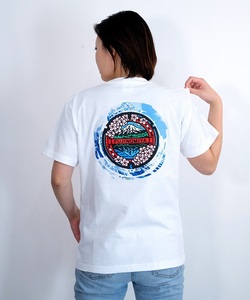0014-74-06 富士宮市 マンホールTシャツ 波 (白) : Mサイズ