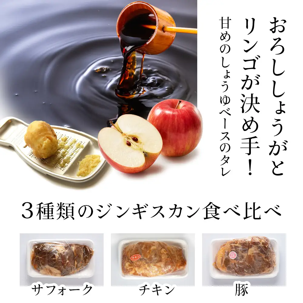 ジンギスカンセットC　サフォーク・チキン・トンジンギスカン　3種セット ジンギスカン 鶏肉 豚肉 焼肉 味付き サフォーク 羊肉北海道ふるさと納税