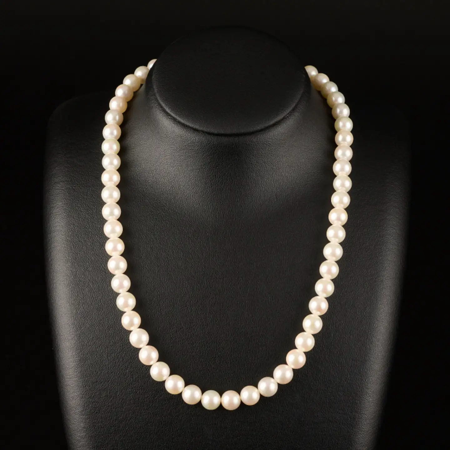 鑑別書付 8～8.5アコヤ真珠ネックレス・イヤリングorピアスセット：C900-002