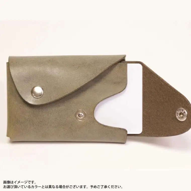 mini Litos ミニリトス 小銭が取りやすいミニ財布 (ワックスカーキ) 牛革 （BR018）