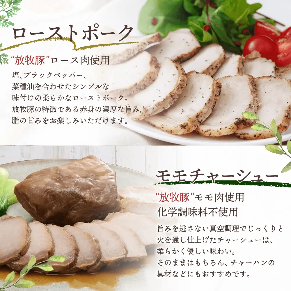モモチャーシュー＆ローストポークとからだすこやか茶のセット【C99011】