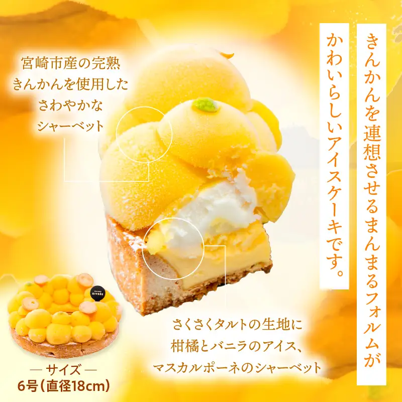 【江森宏之シェフ考案】宮崎市産きんかんのアイスケーキ アイスケーキ 金柑 きんかん