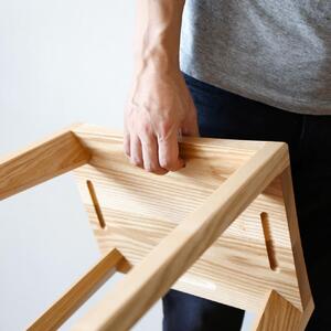 旭川家具 WOWの【WEDGE STOOL（スツール）】　エゾアッシュ_03204