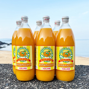 【和歌山県有田産】100%温州みかんジュース (970ml×6本セット)/ジュース みかん  【tss005A】