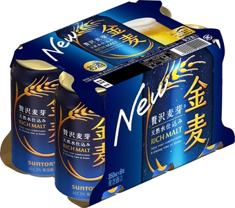 《3ヶ月定期便》〈天然水のビール工場〉京都直送 金麦350ml×24本 全3回｜サントリー [1539]