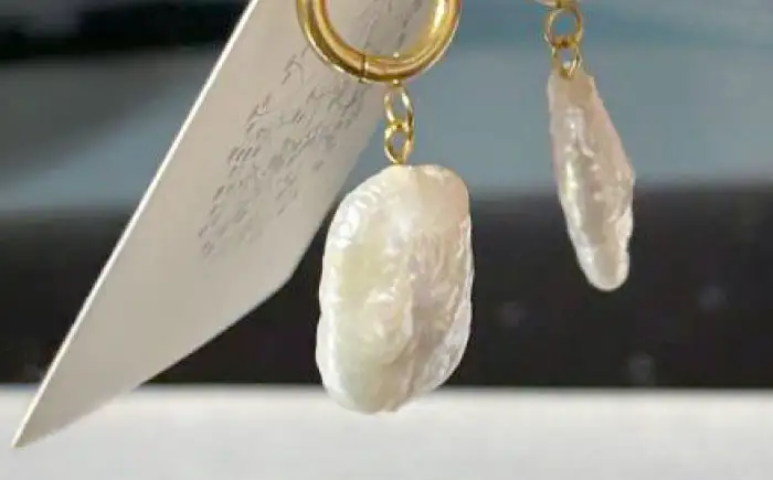 ピアス 淡水パールのフープピアス BLAW006