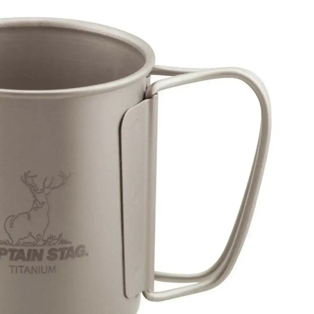 チタン製シングルマグカップ220 2個セット キャプテンスタッグ CAPTAIN STAG チタンシングルマグ220 アウトドア用品 キャンプ用品 防災 防災グッズ 防災用品 【015S115】