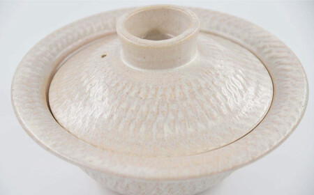 【上野焼香春徹山窯】 選べる土鍋 【上野（あがの）：白】 1個 幅約23cm×高さ約11cm