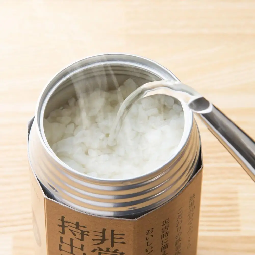 キャンプでも便利！ 長期保存 ！　非常時持出米6缶　白米（製造日から８年）　［災害　災害時米　防災　備蓄　備蓄米　非常　非常時　非常米　非常食　米　ごはん　ご飯　わかめ　一人暮らし　お湯　お湯だけ　水　水だけ　賞味期限　保存米　保存食］
