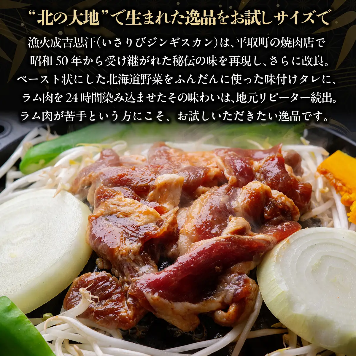 【お試し用】味付ジンギスカングランプリ2024優秀賞！『漁火成吉思汗』500g BRTI012